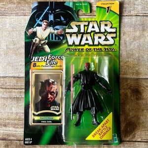 Star Wars Power of the Jedi Darth Maul Final Duel Action Figure Hasbro 2000 NIB